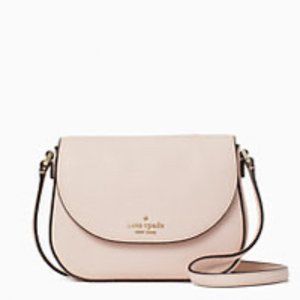 NWT Kate Spade Crossbody Rose Smoke Leila Small Mini Flap Stone Pebbled Leather